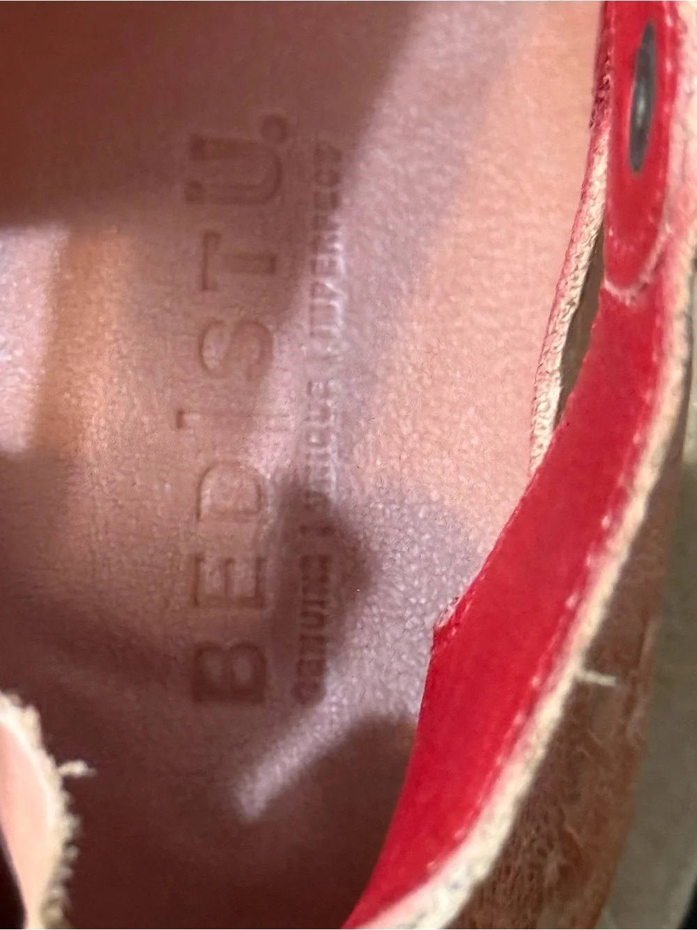 BedlSTÜ Women's Tan Leather Cutout Sandals